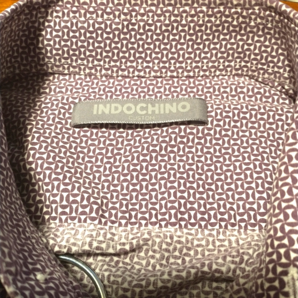 Indochino Button Front Patterned Cotton Shirt - Picture 4 of 4